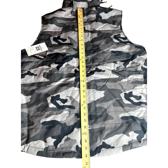 Ecko Unltd Mens Camouflage Hooded Vest Sherpa Lining Sleeveless Full-Zip Size XL - Picture 12 of 14